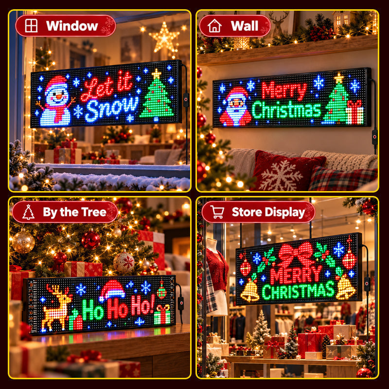 🔥😍Animated Car Glow Display – App-Controlled LED Window Decor