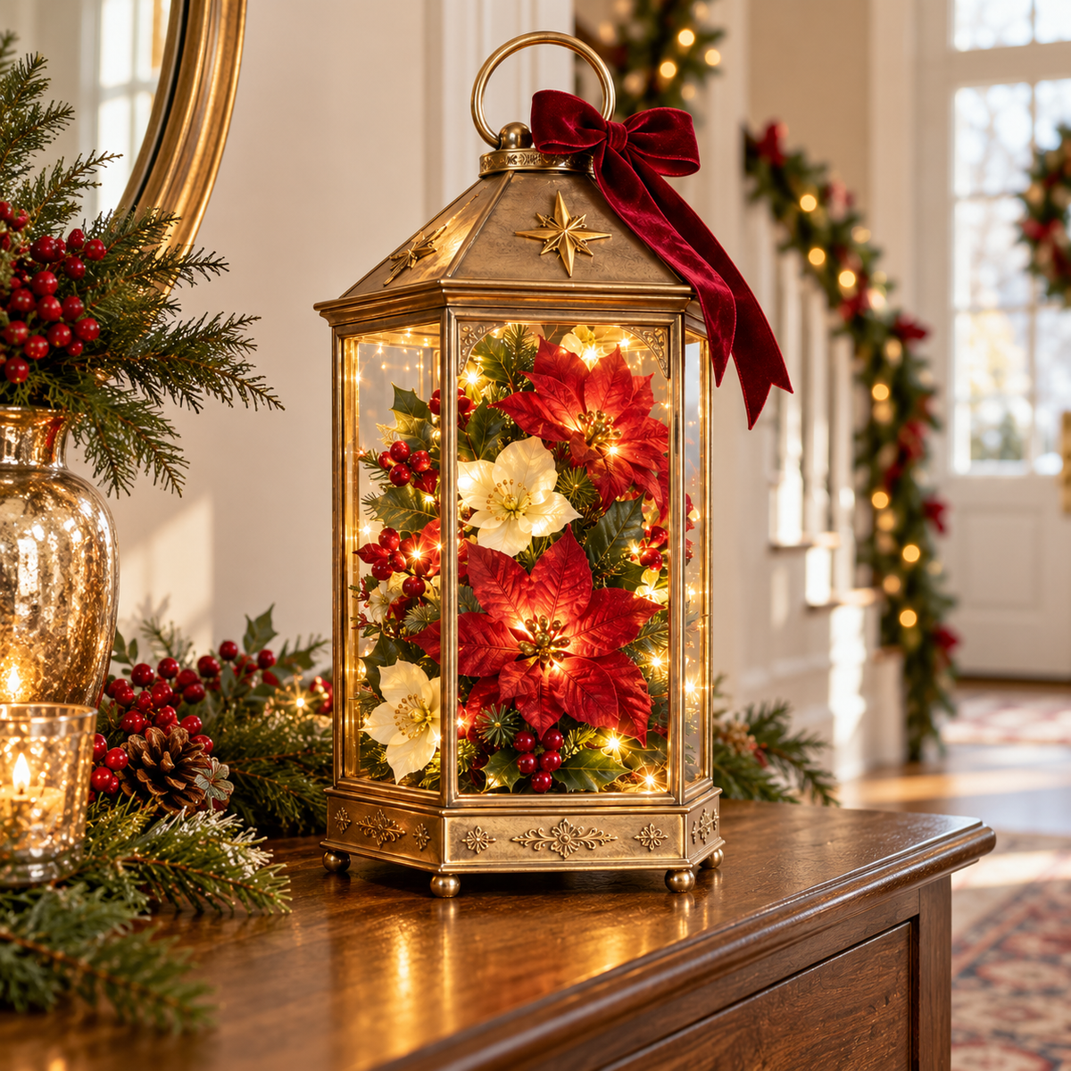 🎄 Christmas Bloom™ Lighted Vintage Lantern