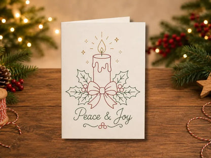 🌲 Christmas Hand Embroidery Card DIY Kit | Stitch Your Way Into the Christmas Spirit ✨ 🎁