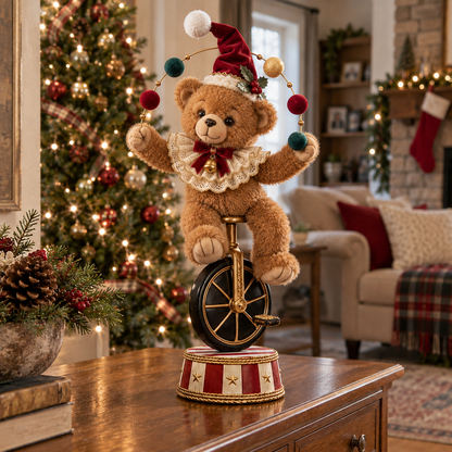 Christmas Unicycle Circus Friends™ Vintage Holiday Animal Figurines