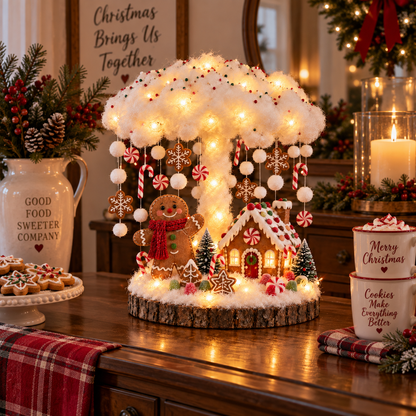 Glowing Winter Cloud Christmas Tabletop Decor