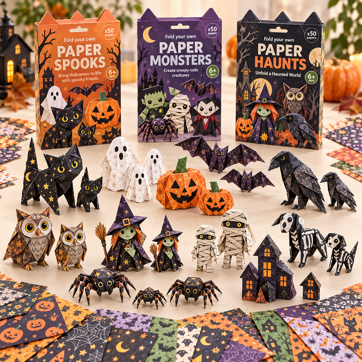 🧘Relaxing & Beginner-Friendly- 🎃DIY Halloween Paper(💕Step-by-Step Guide Included)