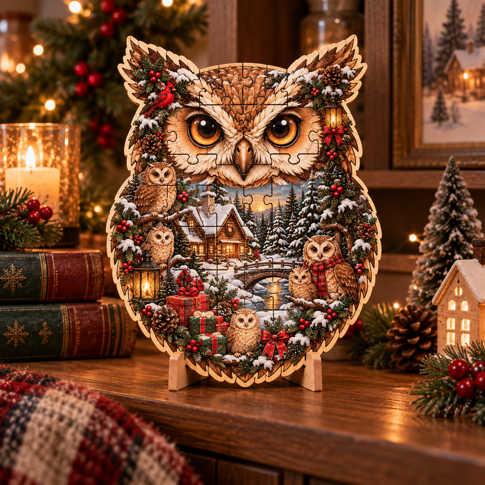 Woodland Owl Christmas Puzzle