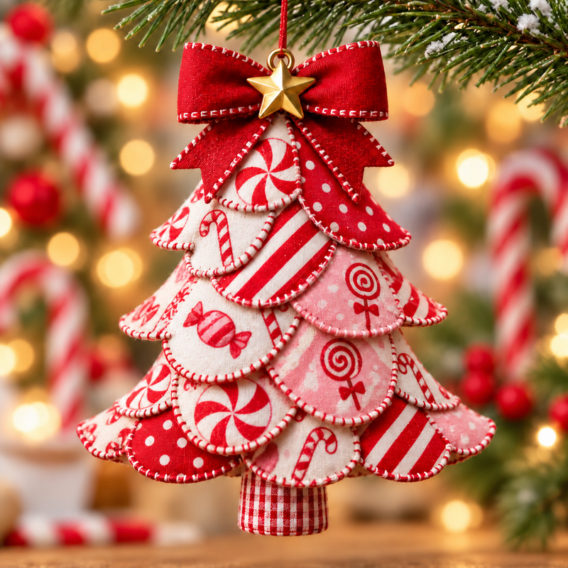 Candy Christmas Patchwork Christmas Tree