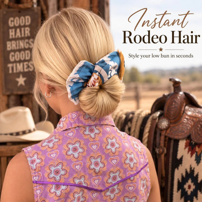 🔥😍Rustic Western Hair Bow – Low Bun Accessory