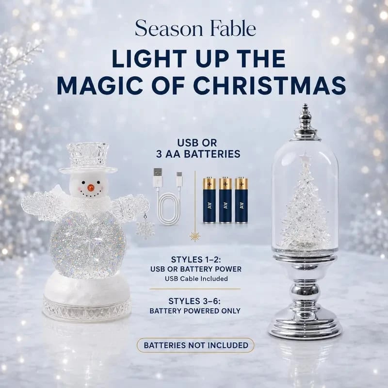 ❄️Winter Wonderglow™ – Lighted Musical Christmas Snow Globe Lantern