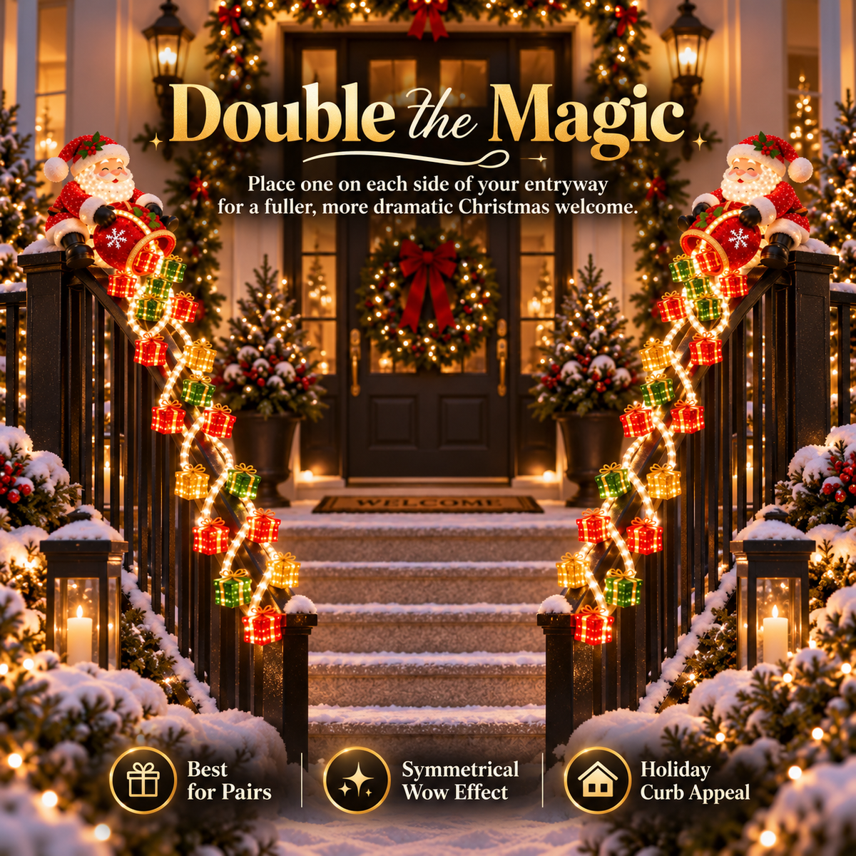 🎄✨Christmas Cascade Railing Lights
