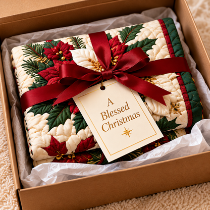 ✨✝️Christmas Blessings – Quilted Mantel Scarf Collection