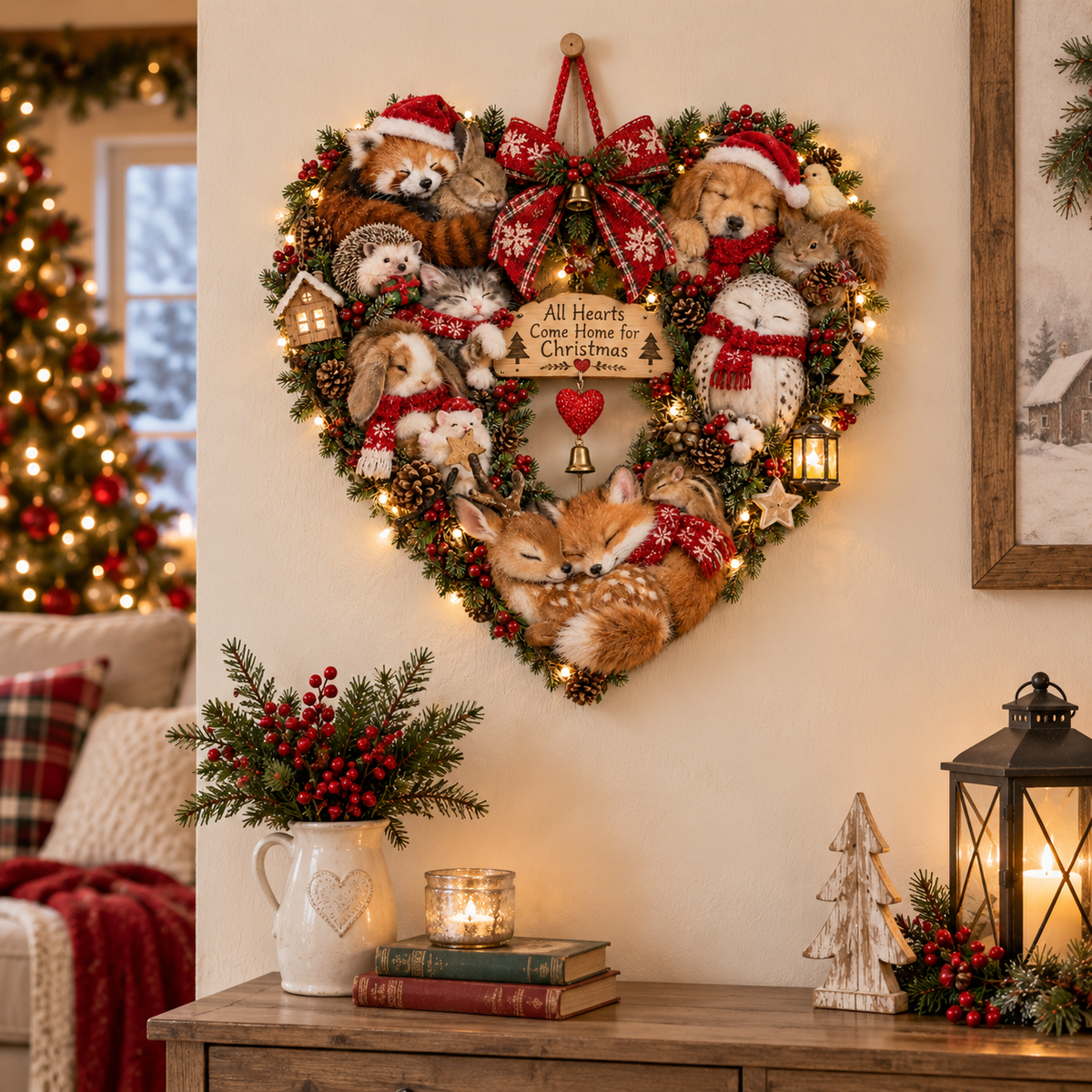 ❤️✨Where Love Comes Home™ – Christmas Heart Wall Decor