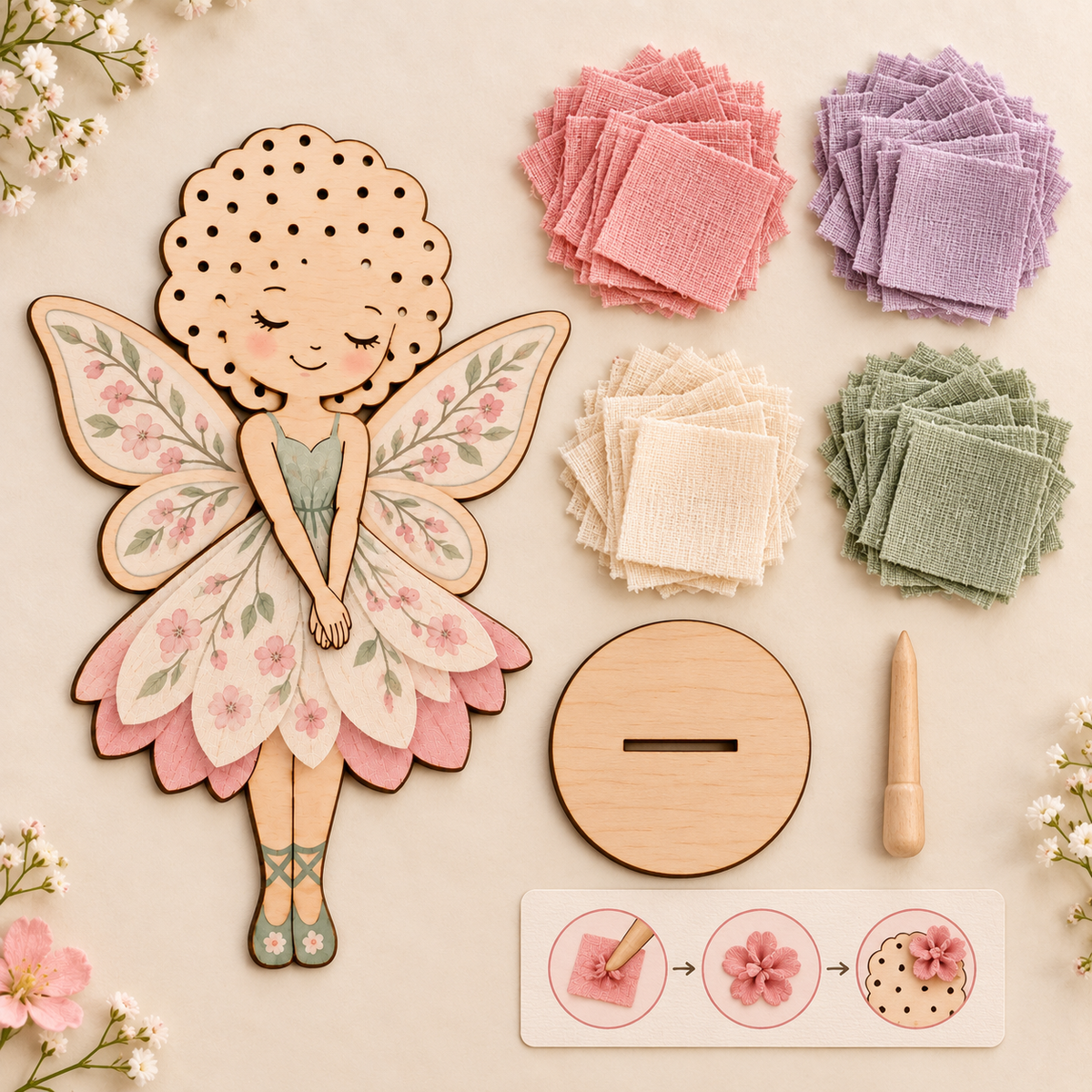 Flower Fairy DIY kit materials