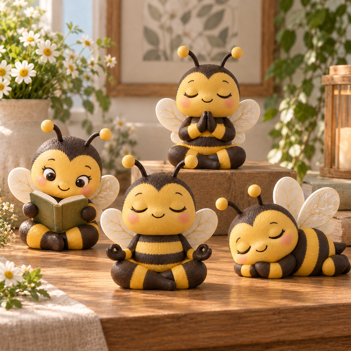 ✨🐝Little Bee, Big Happiness – Adorable Mindful Bee Figurine Collection