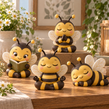 ✨🐝Little Bee, Big Happiness – Adorable Mindful Bee Figurine Collection