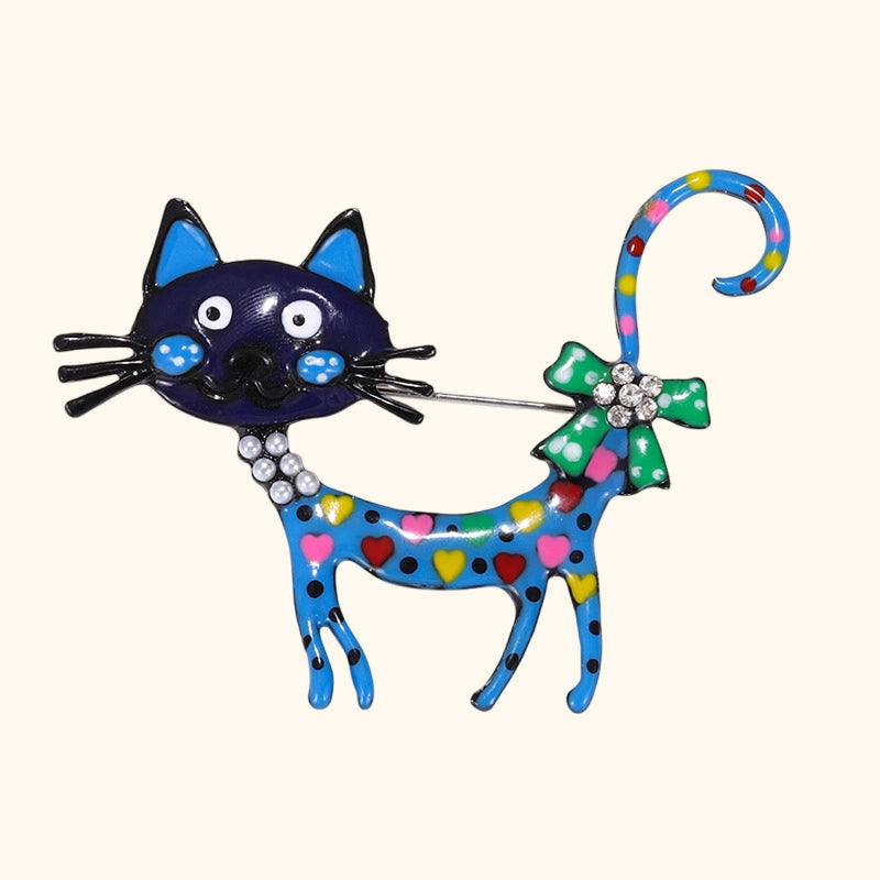 🐱 Cartoon Cat Brooch – A touch of whimsy for your outfits