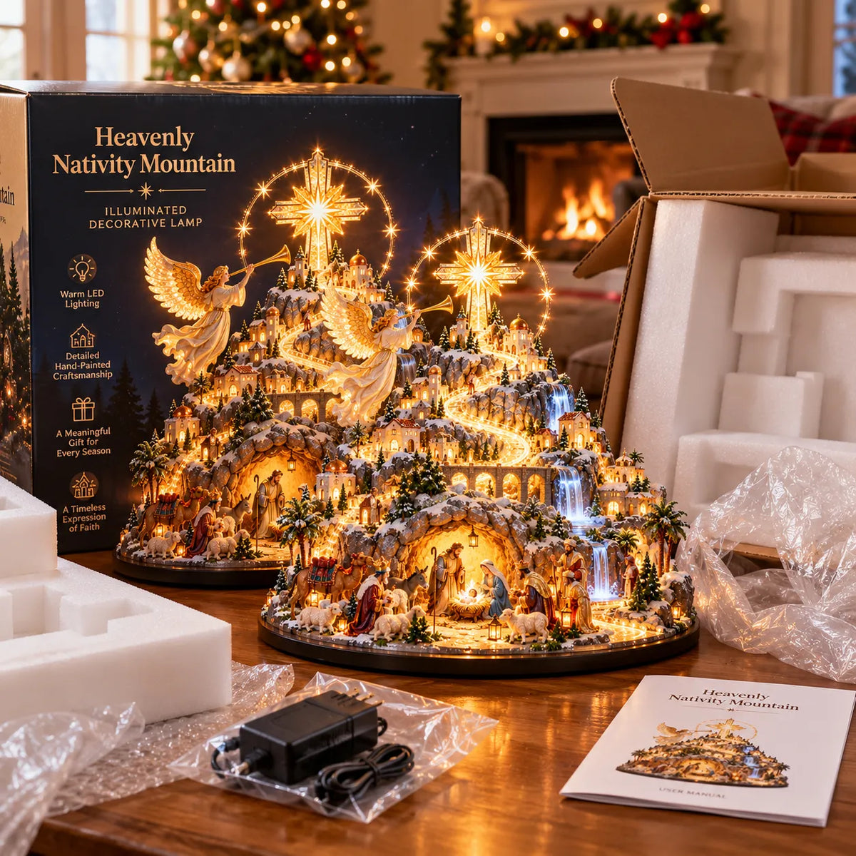 Bethlehem Mountain Glow™ | Illuminated Nativity Christmas Village