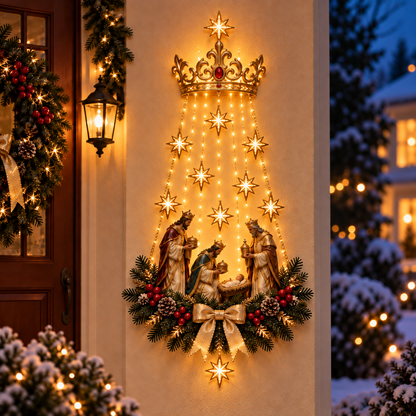 ✨Last Day 49% OFF✨✝️Light of Faith Christmas Wall Decor Collection – Jesus, Angel, Dove & Three Kings