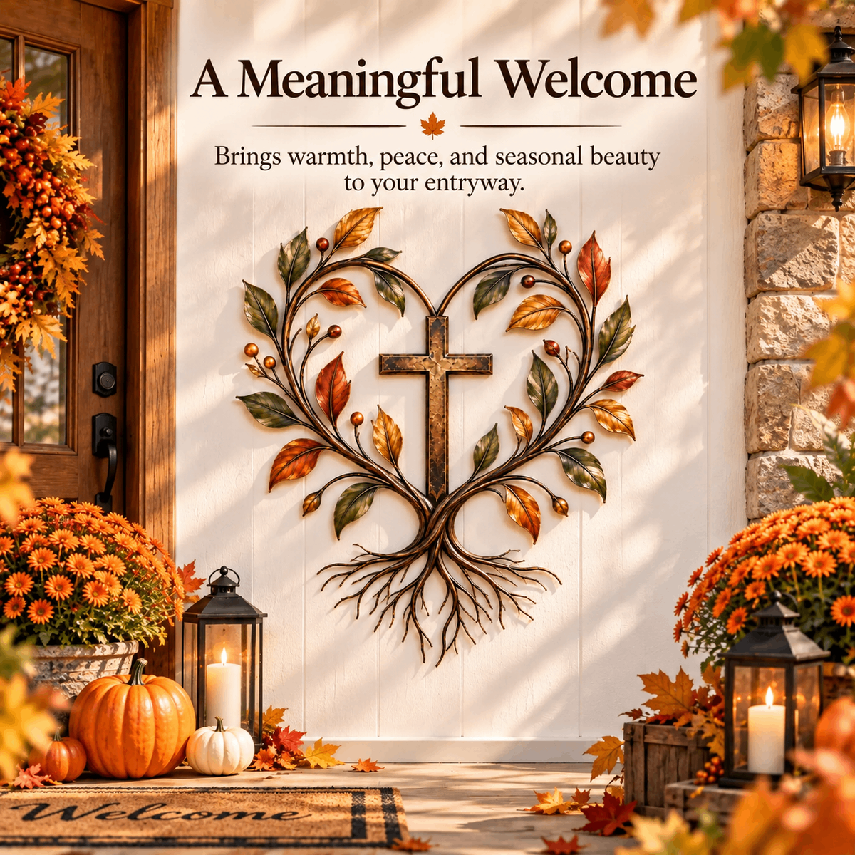 ✝️🌳Faith & Roots Tree of Life Cross Wall Decor