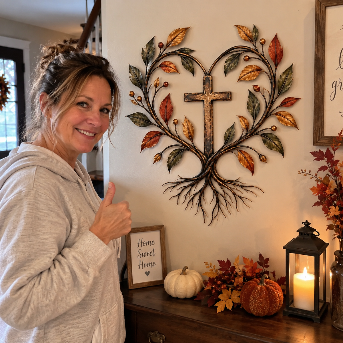 Customer photo of Faith and Roots Tree of Life Cross Wall Decor