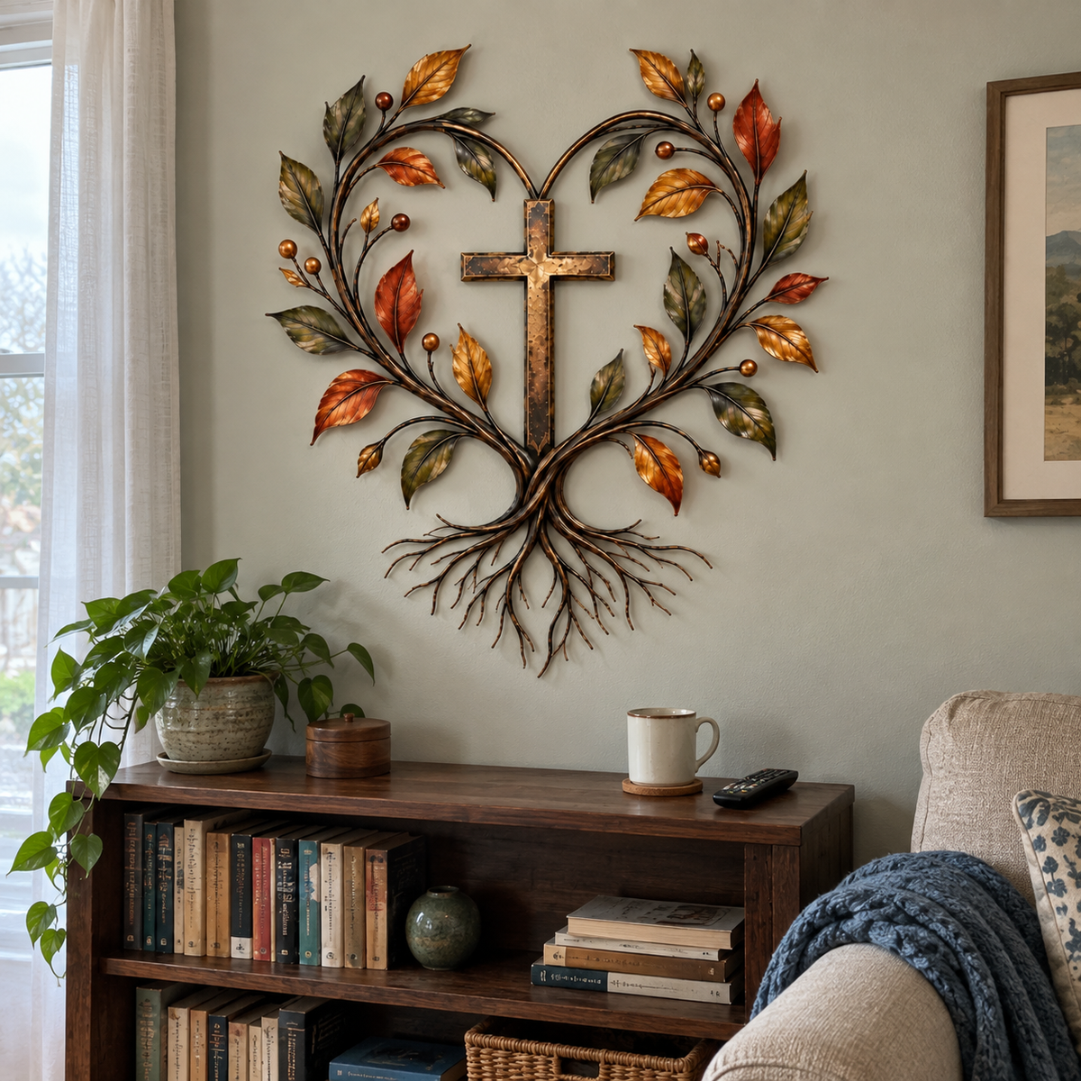 Customer home photo of Faith and Roots Tree of Life Cross Wall Decor