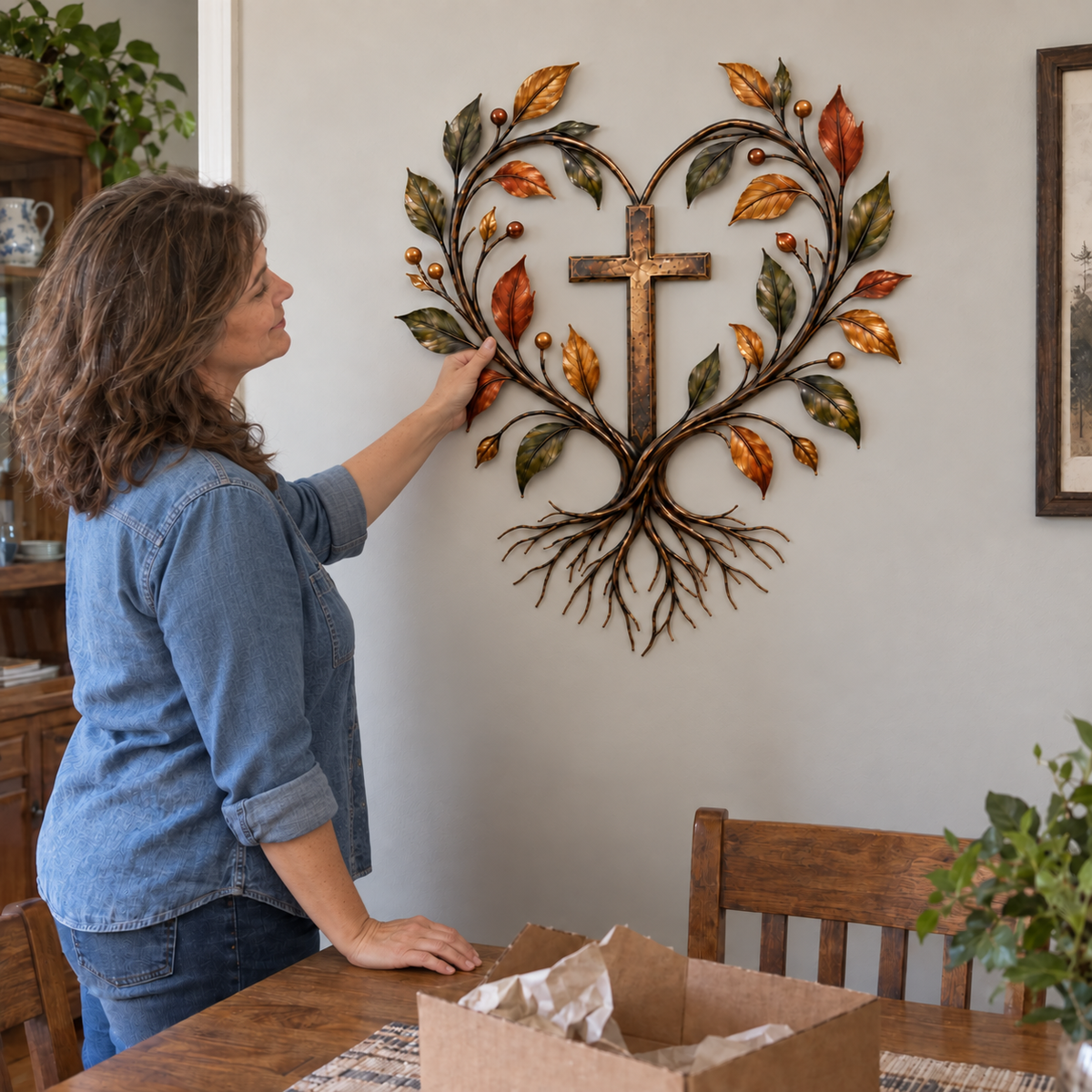 Customer photo displaying Faith and Roots Tree of Life Cross Wall Decor