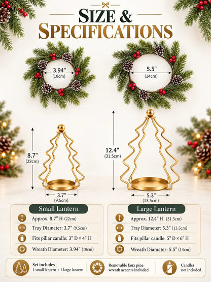 ✨Golden Glow Christmas Tree Candle Lanterns