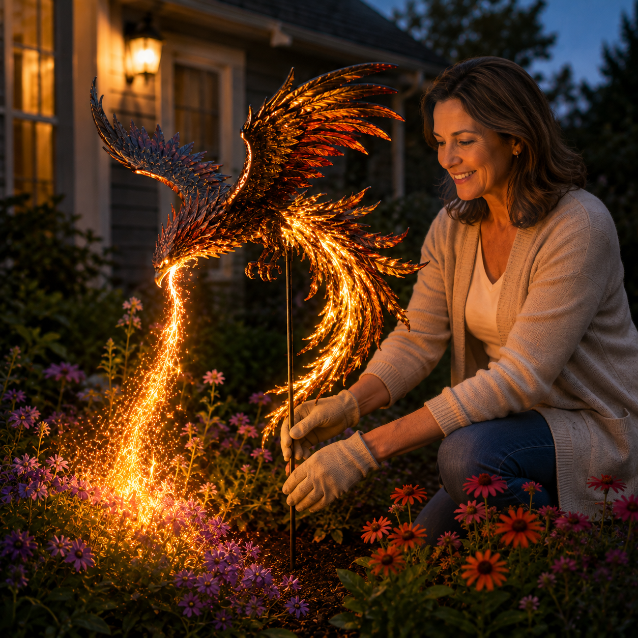 2027 Fellime® Solar Powered Phoenix Fire Garden Light