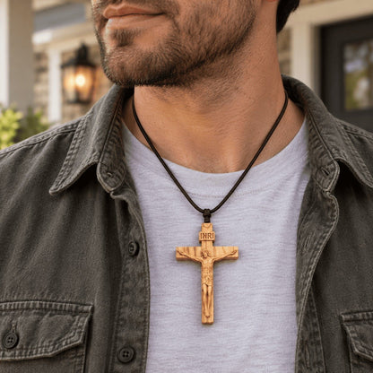 ✝️100% Handmade Wooden Jesus Cross Necklace(𝐃𝐚𝐧𝐢𝐞𝐥 𝐁𝐫𝐨𝐨𝐤𝐬 𝐇𝐚𝐧𝐝𝐦𝐚𝐝𝐞®)