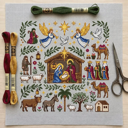 ✝️ Blessed Nativity Cross Stitch Pattern