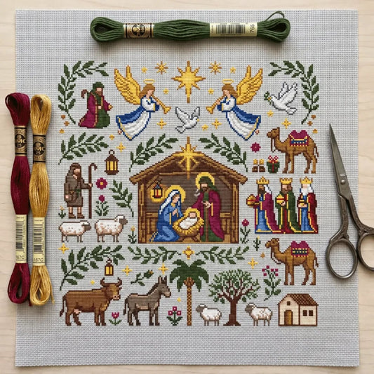 ✝️ Blessed Nativity Cross Stitch Pattern