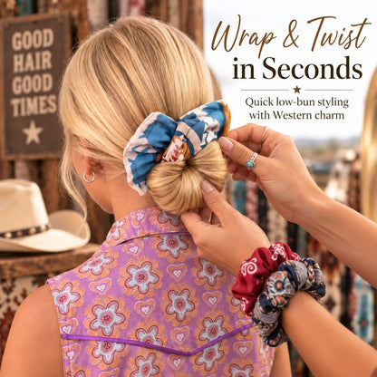 🔥😍Rustic Western Hair Bow – Low Bun Accessory