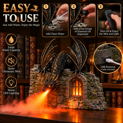 🔥🐉Enchanted Dragonfire Humidifier – A Touch of Magic for Your Cozy Corner