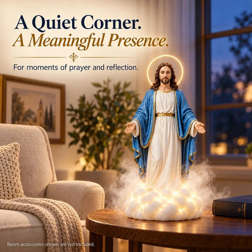 🎁 FINAL DAY – 49% OFF! ✝️✨ Sacred Mist Humidifier — Elegant by Day, Heavenly Glow by Night ☁️