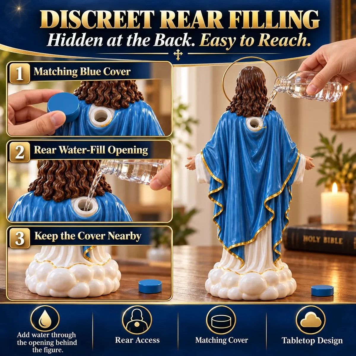 🎁 FINAL DAY – 49% OFF! ✝️✨ Sacred Mist Humidifier — Elegant by Day, Heavenly Glow by Night ☁️