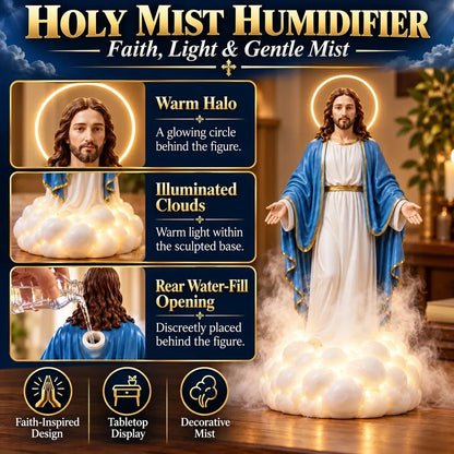 🎁 FINAL DAY – 49% OFF! ✝️✨ Sacred Mist Humidifier — Elegant by Day, Heavenly Glow by Night ☁️