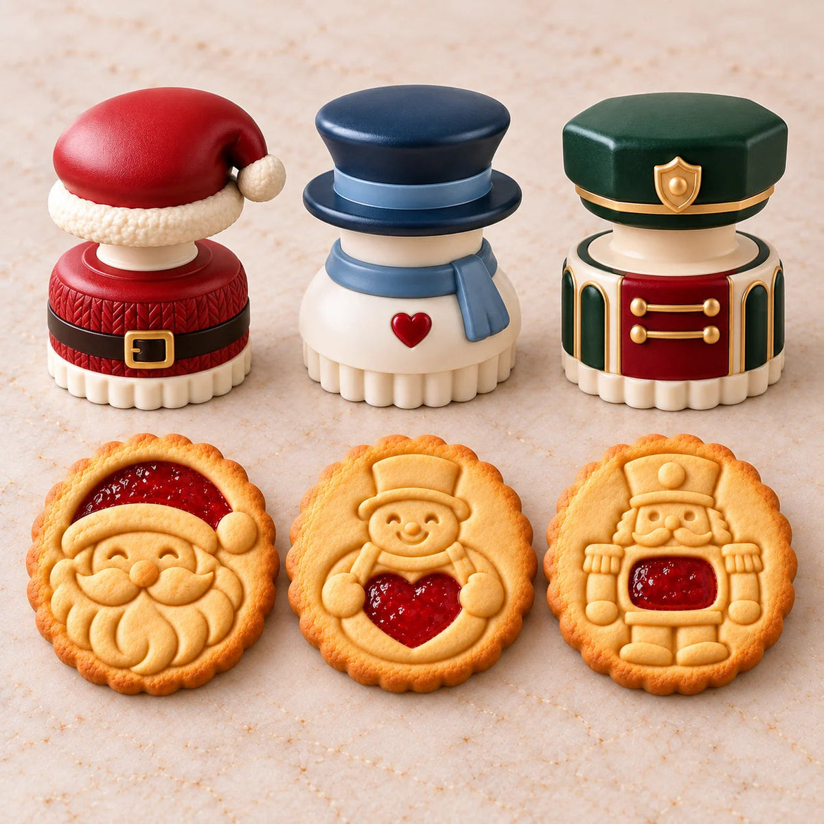 🔥Limited time 70% OFF -🍓🍪 Christmas Jam Cookie Press – Make Adorable Holiday Cookies at Home!