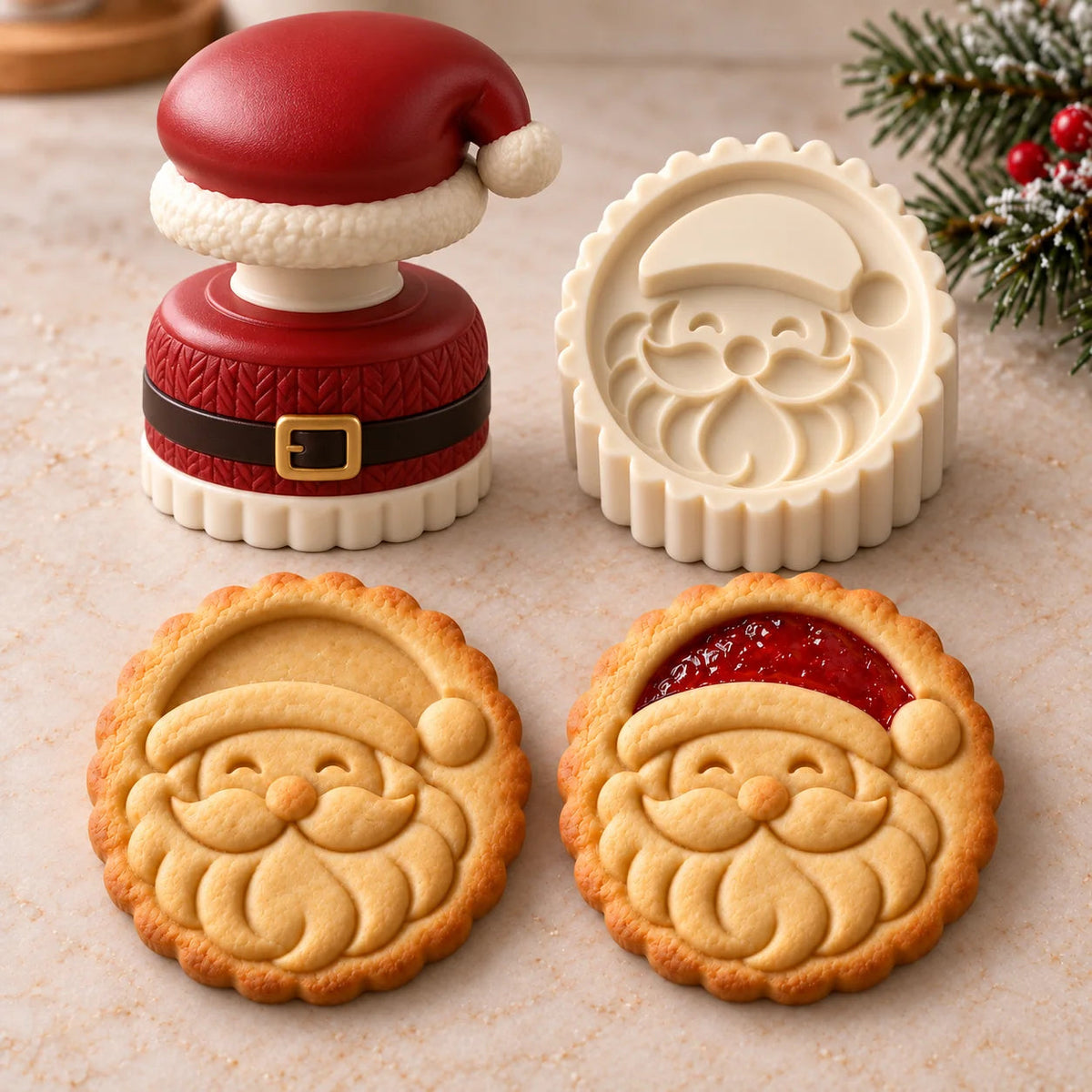 🔥Limited time 70% OFF -🍓🍪 Christmas Jam Cookie Press – Make Adorable Holiday Cookies at Home!