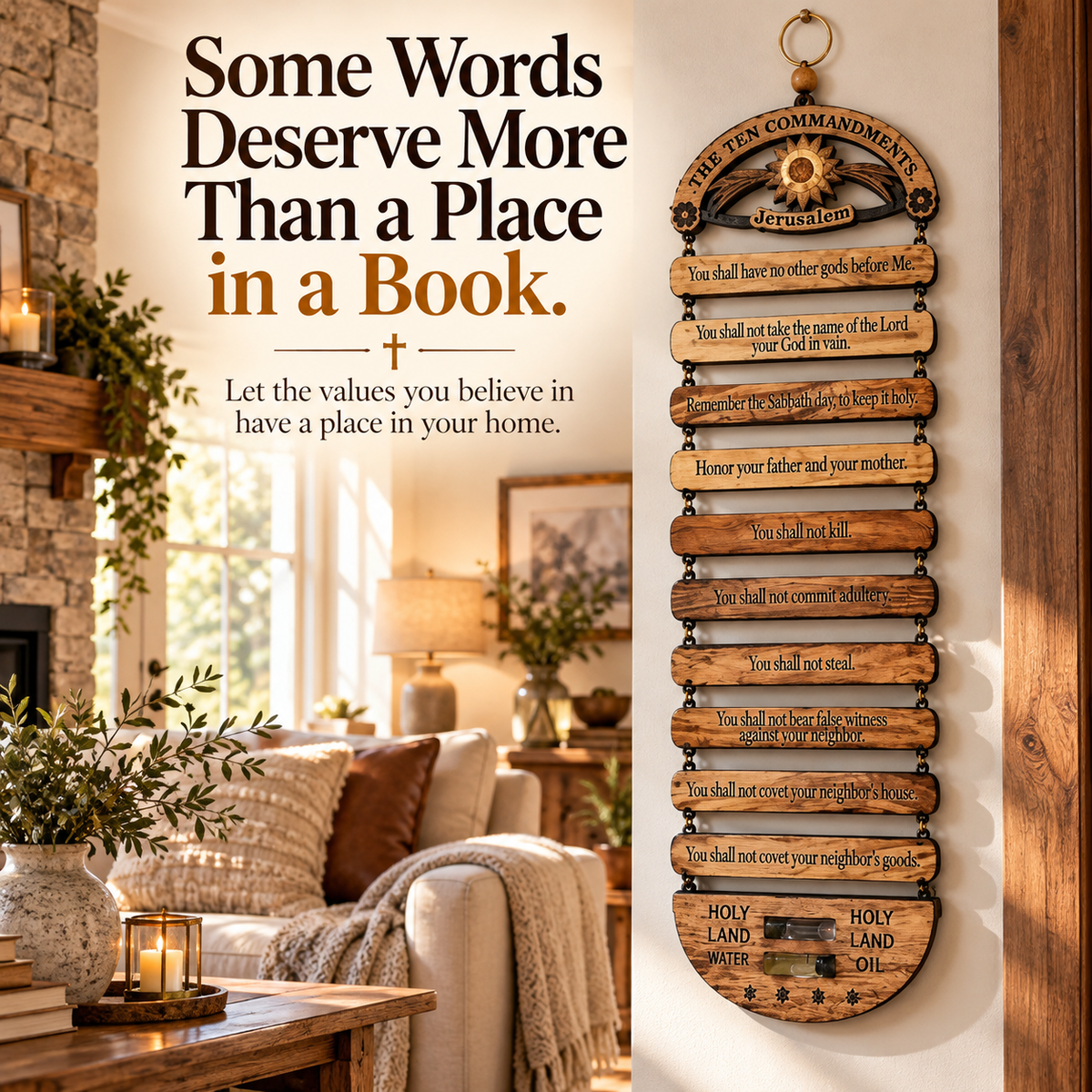 ✝️A Home Built on Faith – The Ten Commandments❤️