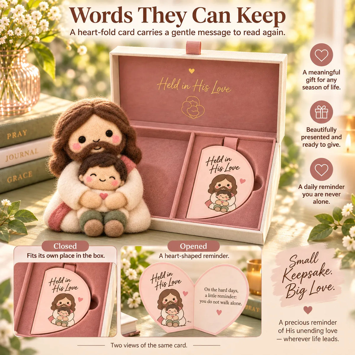 🔥😍Faith & Meaning | 6 Heartfelt Felt Keepsake Designs with Message Cards✝️
