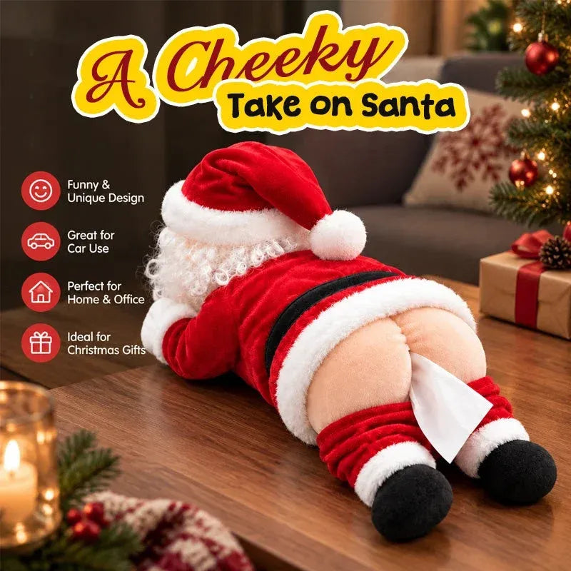 🎅 Funny Santa Butt Tissue Box – The Cheekiest Christmas Decor!