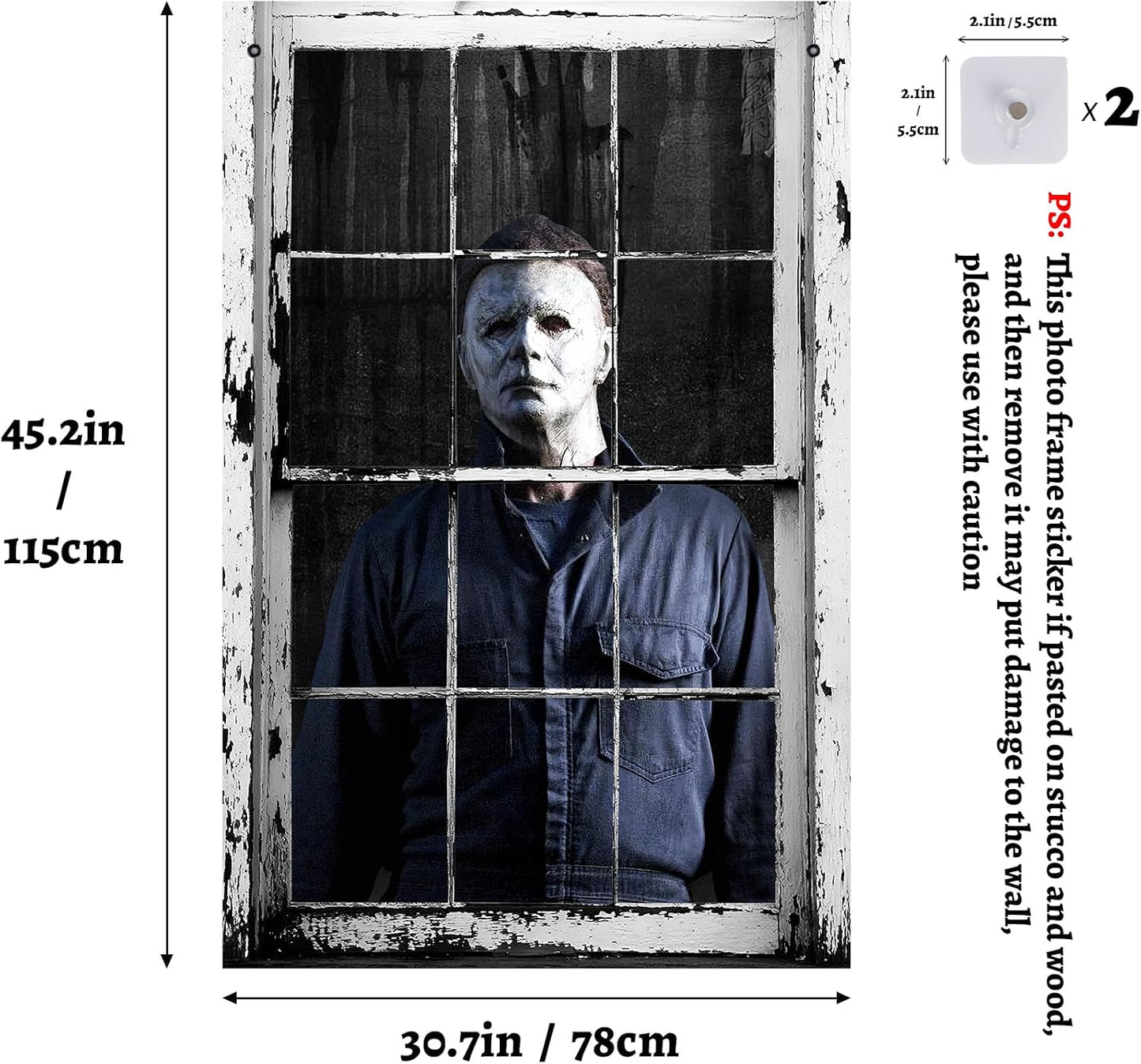 👁️Creepy 3D Halloween Window Poster – The View Your Neighbors Won’t Forget