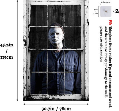 👁️Creepy 3D Halloween Window Poster – The View Your Neighbors Won’t Forget
