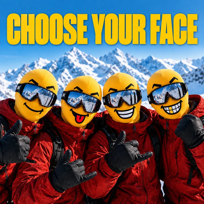 🔥🤣Yellow Blockhead Ski Mask – A Bold and Hilarious Look