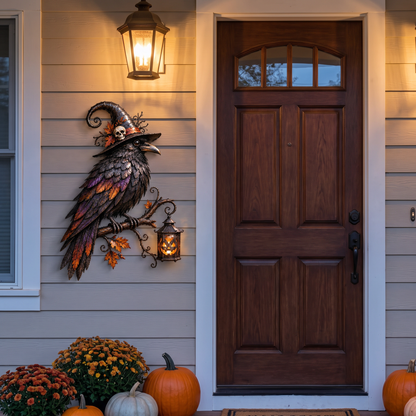 ✨Whimsical Halloween Wall Decor Collection – Owl, Witch, Black Cat & Raven