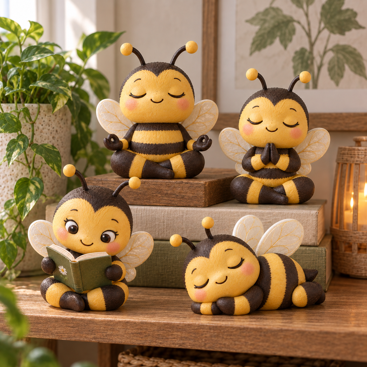 ✨🐝Little Bee, Big Happiness – Adorable Mindful Bee Figurine Collection