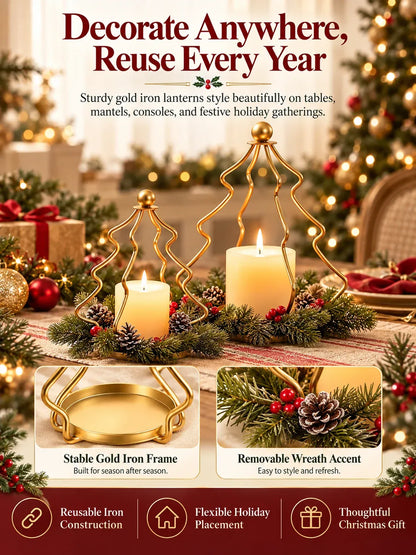 ✨Golden Glow Christmas Tree Candle Lanterns