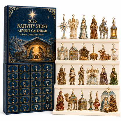 2027 Fellime®Nativity Story Advent Calendar – 24-Day Christmas Countdown Ornament Set