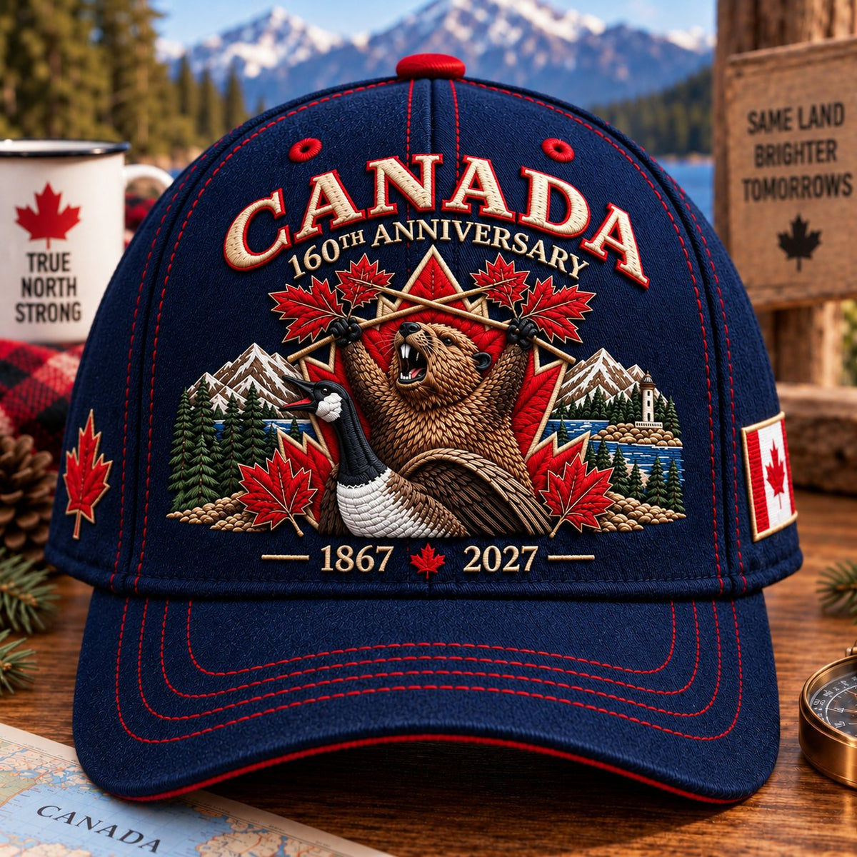 Canada Cap Embroidery Details