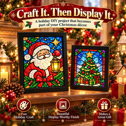 🔥😍Make Your Own Holiday Window Art | Festive DIY Frame Craft Kit