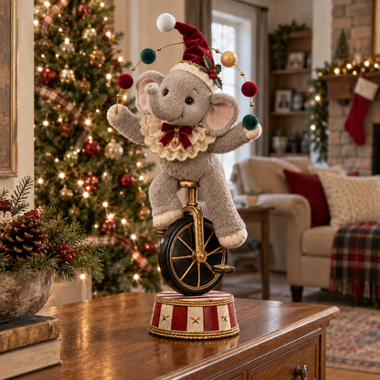 Christmas Unicycle Circus Friends™ Vintage Holiday Animal Figurines