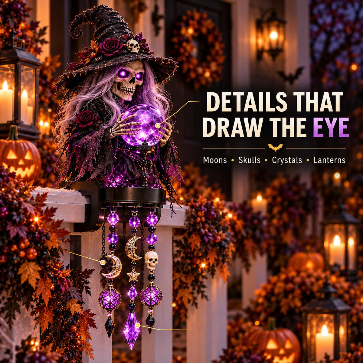 🎃 Halloween Character Glow Cascade Railing Lights-✅Easy to assemble ✅Sturdiness ✅Craftsmanship