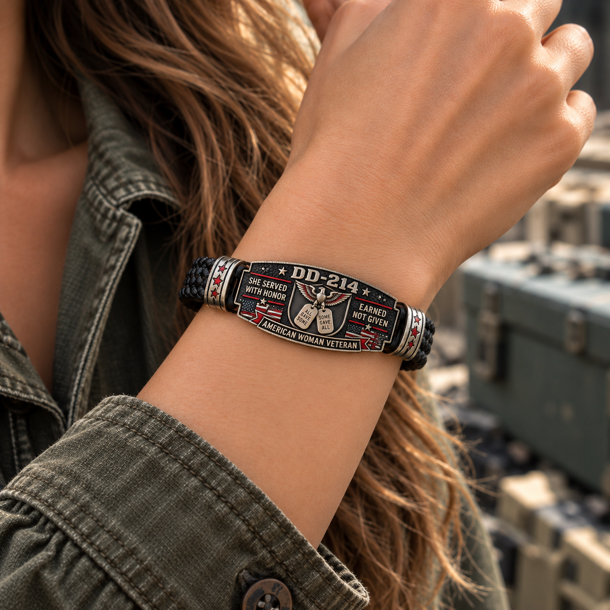 us100% Handmade DD-214 Veteran Honor Bracelet(𝐂𝐡𝐚𝐝 𝐒𝐦𝐢𝐭𝐡 𝐇𝐚𝐧𝐝𝐦𝐚𝐝𝐞®)